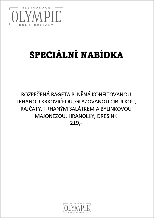 Speciální nabídka