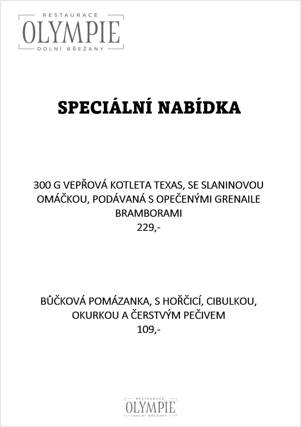 Speciální nabídka