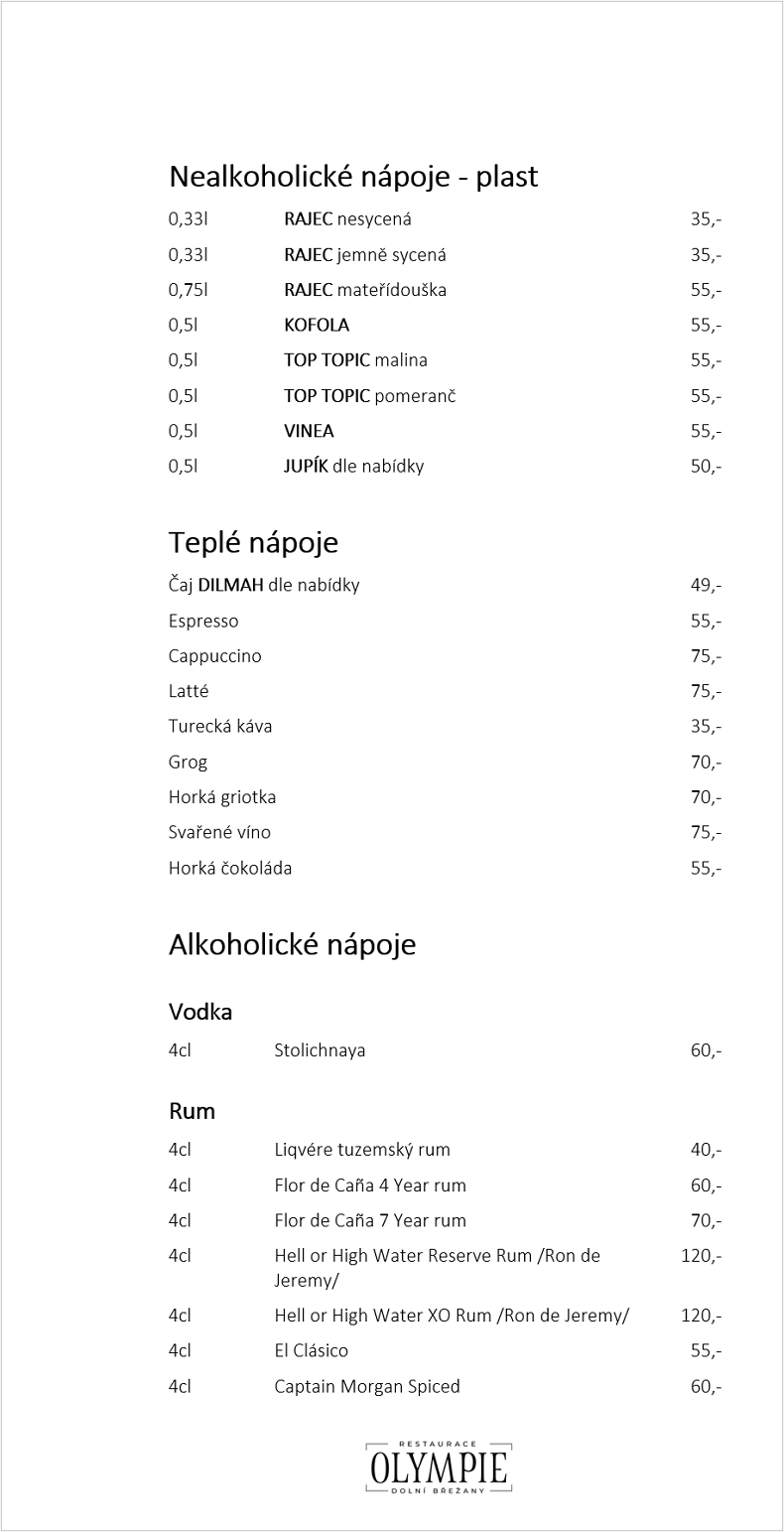 Nápojový lístek
